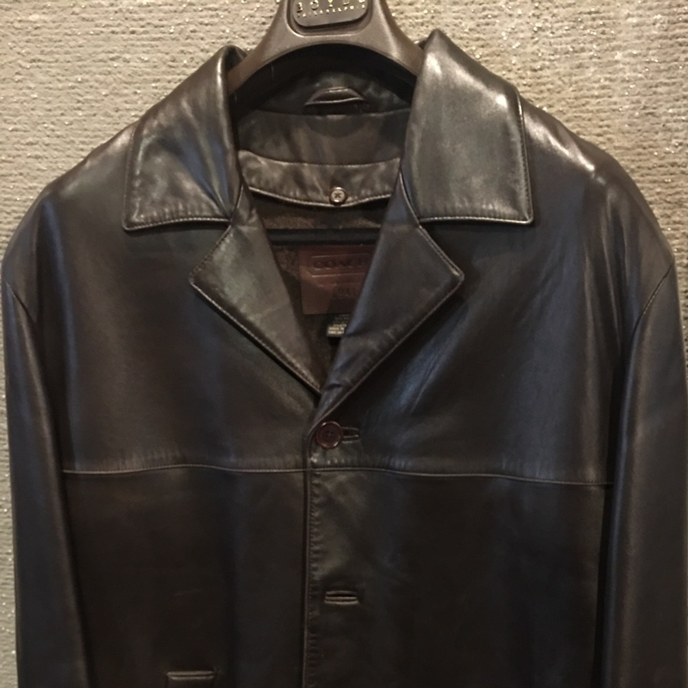 Coach leather coat